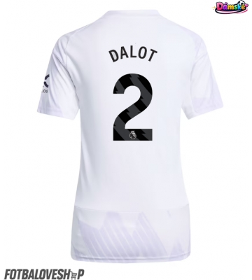 Manchester United Diogo Dalot #2 Dámské Venkovní Dres 2025-26 Krátký Rukáv